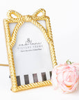 Gold Bow Picture Frame Small