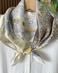 100% Premier Silk Square Scarf – Elegant Fashion Accessory
: Harvest Garden
