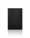 Italian Handmade Leather Passport and Card Holder: Black