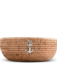 Anchor Hand Woven Wicker Natural Rattan Serving Bowl