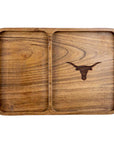 Longhorn Etched Wood Valet Tray Natural 10x7x1