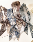 Initial Silk Scarf – Personalized Gift Accent for Her: J