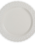 White Basketweave Dinner Paper Plates