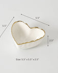 Heart Scalloped Gold Edge Bowl