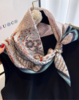 100% Premier Silk Square Scarf – Elegant Fashion Accessory
: Harvest Garden