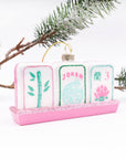 Mahjong Tile Boxed Glass Ornament