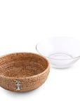 Anchor Hand Woven Wicker Natural Rattan Serving Bowl