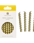 Gold Twirl Birthday Candles