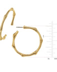 Gold Bamboo Hoop Earrings
