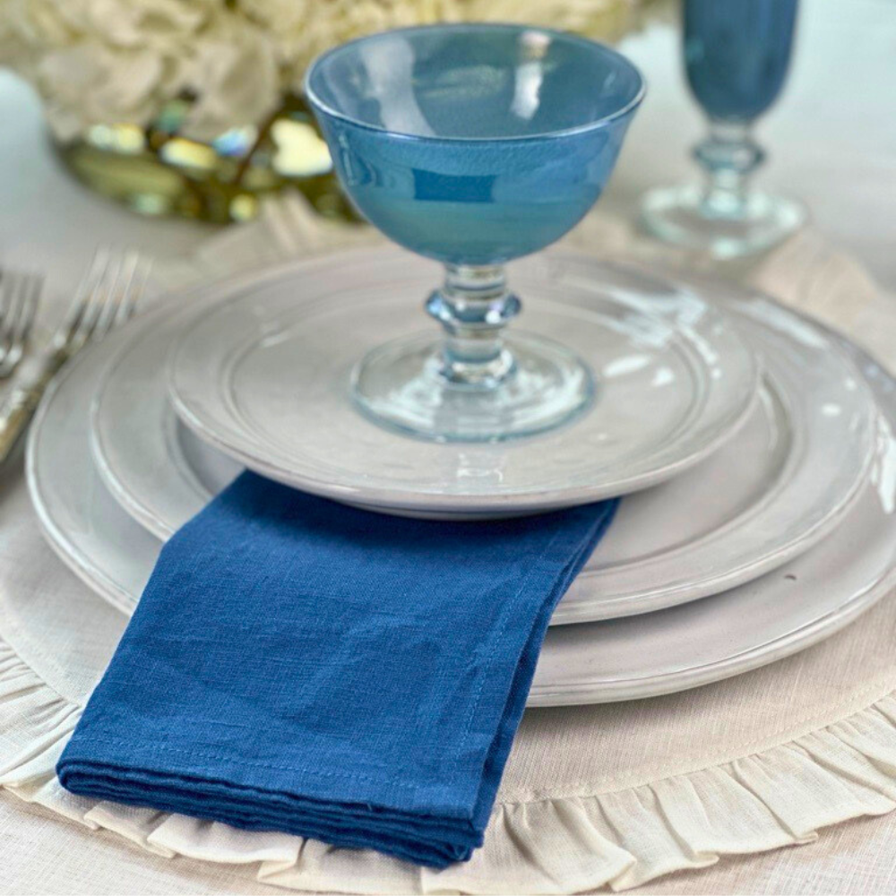 Washed Linen Napkin Set of 4 - New Color: Evergreen
