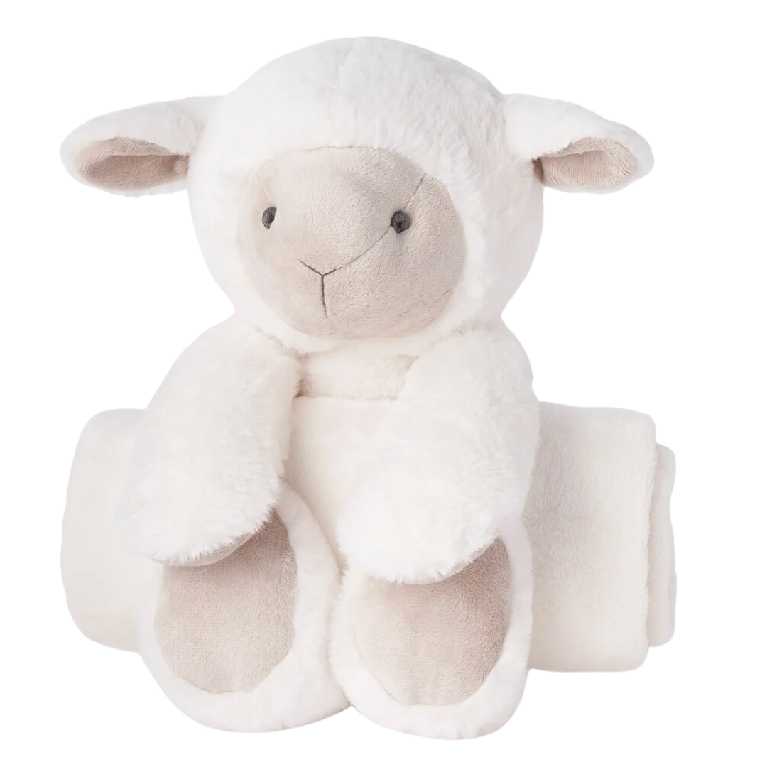 Lambie Bedtime Huggie Plush Toy with Blanket