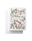 Card with Christmas wreath design and 'Merry Christmas' text on a white background
