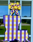 Plaid Louisiana (Purple & Gold)- Door Hanger