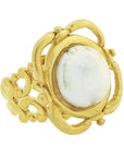 Pearl Scroll Ring