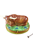 Lazy Longhorn with Star Branding Iron Box