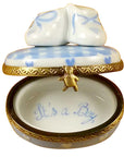 It's A Boy With Shoes Oval Box