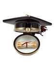 Black Graduation Cap with Removable Diploma Box