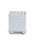 Faux Bamboo Square Flower Arranger