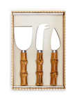 Natural Bamboo Handle Cheese Knives in Gift Box