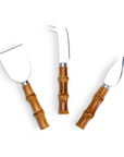 Natural Bamboo Handle Cheese Knives in Gift Box