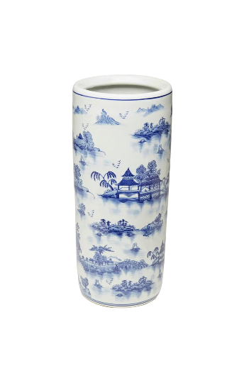 Blue Willow Design Umbrella Stand