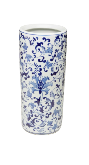 Blue and White Floral Umbrella Stand