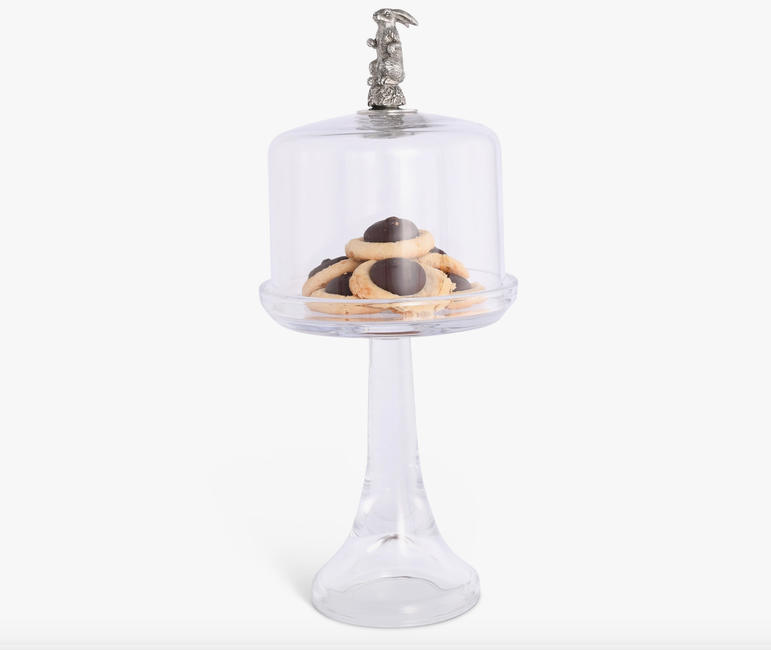 Bunny Glass Covered Cake / Dessert Stand