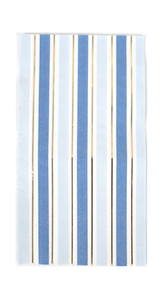 Blue Striped Paper Guest Towels
