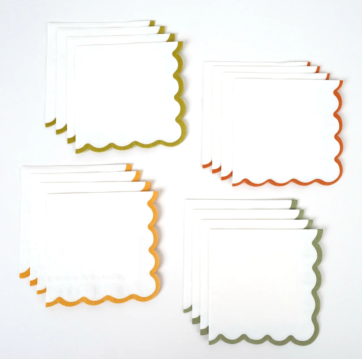 Scallop Paper Cocktail Napkins