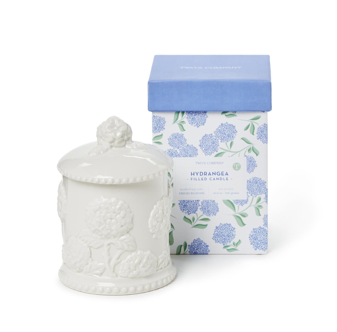 Hydrangea Fresh Bloom Candle Gift Box