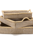 Natural Seagrass Decorative Rectangle Tray