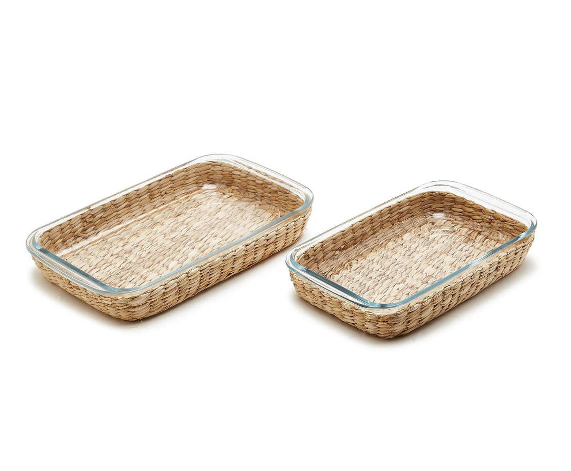 Glass Baking Dish in Removable Basket
