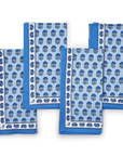 Chinoiserie Blue Block Print Cloth Napkins, Set of 4
