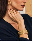 Berry Classic Hinged Bangle - Gold