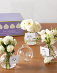 Be Seated Set of 4 Bud Vase/Place Card Holder