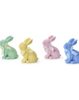 Basket Weave Pattern Easter Bunny with Bow