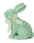 Basket Weave Pattern Easter Bunny with Bow