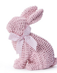 Basket Weave Pattern Easter Bunny with Bow