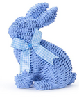Basket Weave Pattern Easter Bunny with Bow