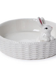 Easter Bunny with Basket Tidbit Dish