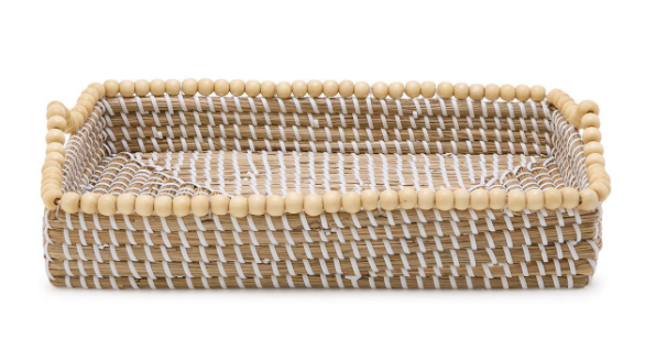 Natural Seagrass Decorative Rectangle Tray