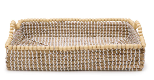 Natural Seagrass Decorative Rectangle Tray