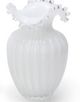 Glass Pearl White Vases