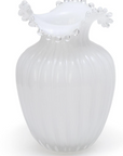 Glass Pearl White Vases