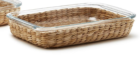 Glass Baking Dish in Removable Basket
