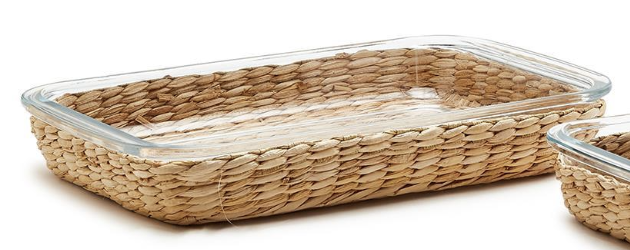 Glass Baking Dish in Removable Basket