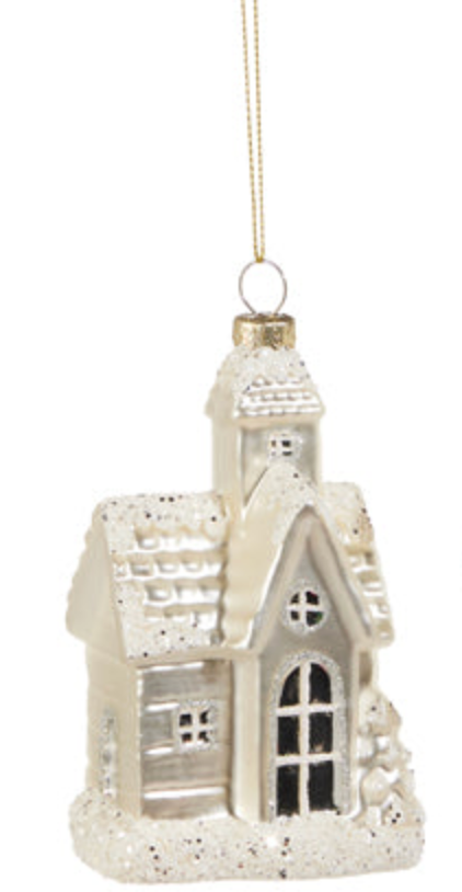 Glitter Church Ornament