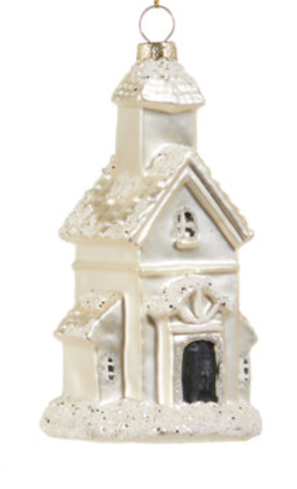 Glitter Church Ornament