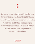 Stitch Your Signature Sash | Sept. 23