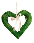 Moss Heart Decor Green